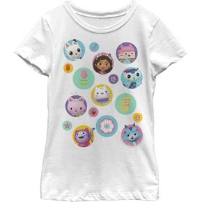 Gabby's Dollhouse Girls' Little, Big Gabbys Cats T-Shirt