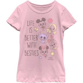 Disney Doorables Better with Besties Girls Short Sleeve Tee Shirt