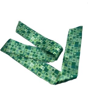 St.Patricks Day Neckerchief Green Glover Purse Handle Wrap Green Shamrock Neck Scarves JHSP66