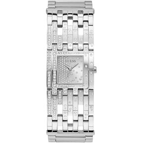 GUESS Women's 22mm Watch - Silver Tone Bracelet Silver Dial Silver Tone Case