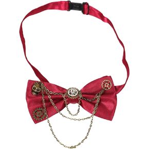 Steampunk Gear Bow Tie Retro Men's Gothic Heavy Metal Costume Halloween Accessories Punk