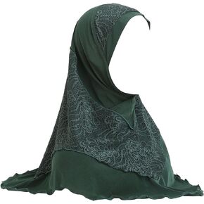 وشاح حجاب نسائي لامع مزين بالترتر من AIBEARTY وشاح لف رأس إسلامي طويل وعصابة رأس وشال للشعر