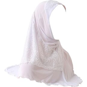 وشاح حجاب نسائي لامع مزين بالترتر من AIBEARTY وشاح لف رأس إسلامي طويل وعصابة رأس وشال للشعر in Kuwait
