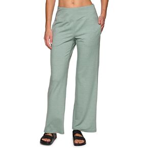 RBX Lightweight Wide Leg Pant for Women, Flat Front Waistband French Terry Lounge Pants with Pockets for Yoga, Casual Wear