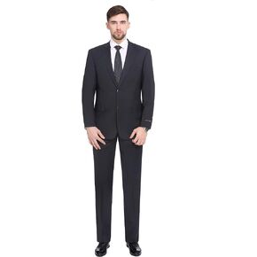 P&L Men's Suits Classic Fit 2 Piece Formal Dress Man Suit Jacket and Flat Front Pants Set