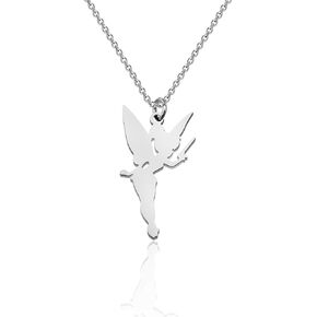 KUIYAI Princess Wendy Pendant Necklace Fairy Tale Quote Silhouette Jewelry