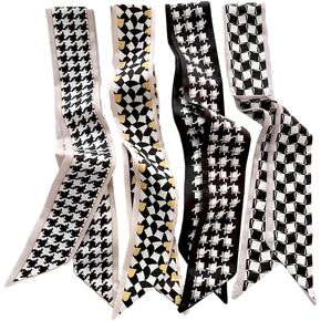 4 Pack Purse Scarf for Bags Silk Head Scarf for Hair Handbag Women Scarfs Band Hair Neck Scarves Fashion Gifts,39 in Kuwait
