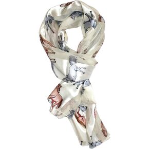 Ted & Jack - Stylish Equestrian Horse Print Silk Feel Scarf