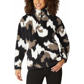 Eddie Bauer Ladies’ Plush 1/4 Zip (as1, alpha, x_l, regular, regular, Black, XL)