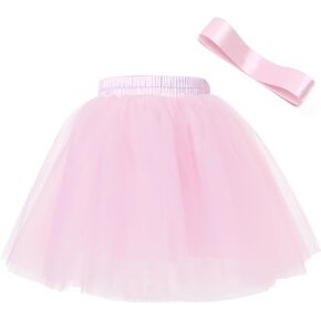 DGSHIRLDJO 7 Layers Girls Tutu Skirts, Puffy Tulle Ballet Tutu Skirt for Toddler Girls 3-10 Years Birthday/Daily Wear/Costume