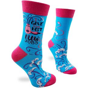 Fabdaz I Give the Best Blow Jobs Fun Socks for Women Hair Stylist