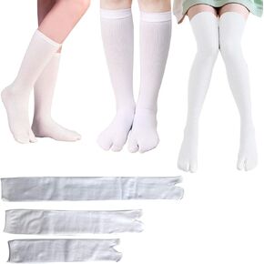 3 Pairs Cotton Casual Sports Socks Split V Two Toe 40cm 50cm 70cm Long Knee High Tube Flip Flops Stockings for Women and Men