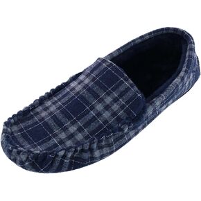 Men's Slip On Plaid Slipper