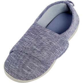 Unisex Adjustable Closure Diabetic Slippers Wide Fit Edema Walking Sneaker Shoes for Elderly Swollen Feet Plantar Fasciitis