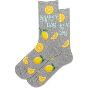 Hot Sox Womens Squeeze The Day Crew Socks