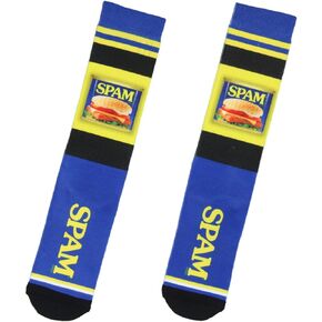 Bioworld Spam Merchandise Fun Foodie Sublimated Adult Men's Crew Socks 1 Pair