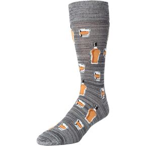 MeMoi Whiskey Bar Conversational Bamboo Blend Men's Socks