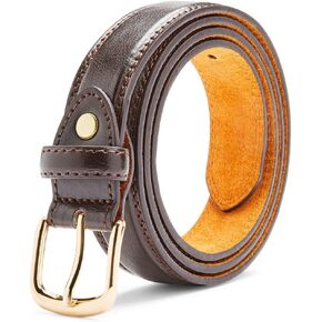| Mens Leather Belt Casual 1 Inch Fashion Trouser Belt |