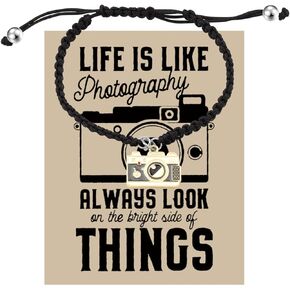 Lywjyb Birdgot Life Is Like Photography Bracelet Camera Gift Photographer Gift hotography Lover Gift for Daughter