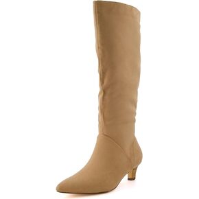 CUSHIONAIRE Women's Stiles high kitten heel boot with +Memory Foam
