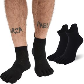 Toe Socks for Men Women, Unisex Coolmax Athletic Running Wicking Moisture Five Finger Quarter Socks 3 Pack