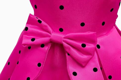 Girls Polka Dot Print Party Princess Dress Toddler Elegant Wedding Pageant Dresses Bowknot Mouse Ears Headwear in Kuwait