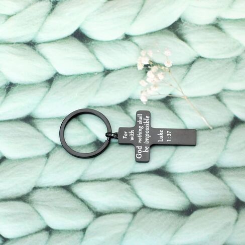 Inspirational Christian Baseball Cross Necklace Keychain Bible Verse Pendant for Boys Girls in Saudi Arabia