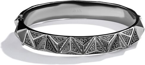 Jewelili Star Wars™ Fine Jewelry Dark Armor Women's Bracelet 1 Ct.Tw. Black Diamonds Silver with Black Rhodium in Saudi Arabia