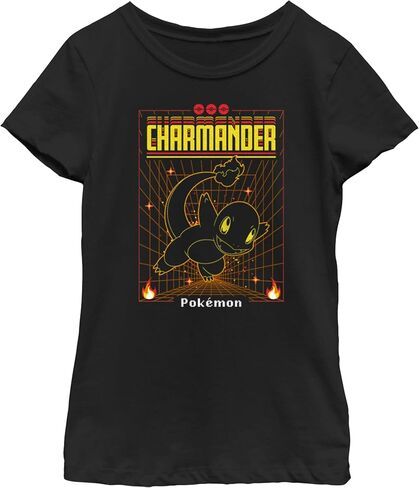 Fifth Sun Pokemon Charmander Grid Girls Short Sleeve Tee Shirt in Saudi Arabia