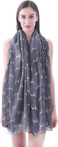 Border Terrier Dog Print Women's Scarf Shawl Wrap Lightweight in Saudi Arabia
