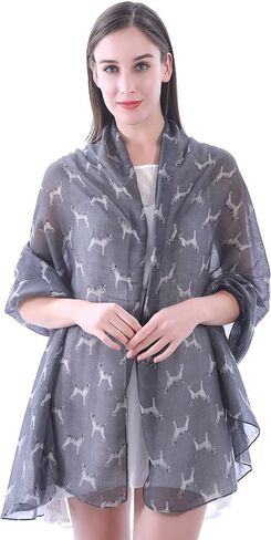 Border Terrier Dog Print Women's Scarf Shawl Wrap Lightweight in Saudi Arabia