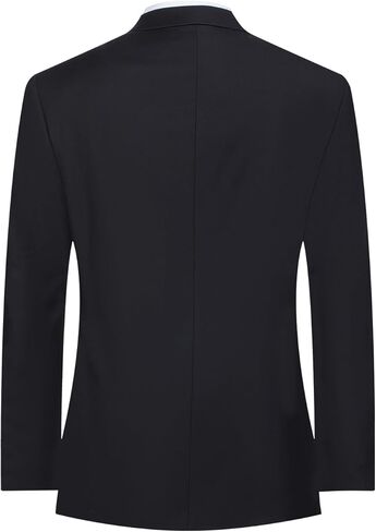 Men's Suits Classic Fit 2 Piece Single Breasted 2 Buttons Business Wedding Suit Jacket & Flat Front Pants Set in Saudi Arabia