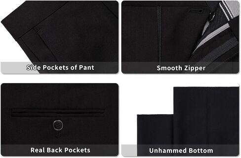 Men's Suits Classic Fit 2 Piece Single Breasted 2 Buttons Business Wedding Suit Jacket & Flat Front Pants Set in Saudi Arabia