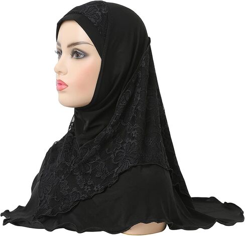 وشاح حجاب نسائي لامع مزين بالترتر من AIBEARTY وشاح لف رأس إسلامي طويل وعصابة رأس وشال للشعر in Saudi Arabia
