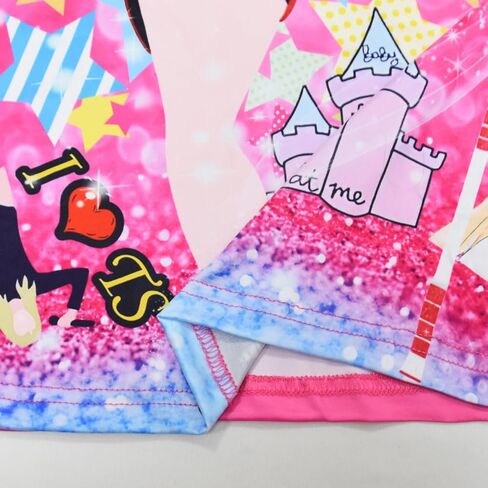 Music Singer Princess Dress Cartoon Short Sleeve Casual Dresses Fashion Singer Fans Costume for Kids Girls Toddler in Kuwait