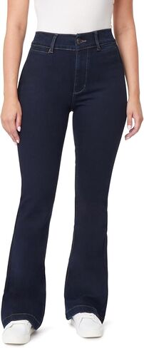 kensie Jeans Women's High-Rise Welt Flare 32-Inch Inseam, Size 0-14 in Saudi Arabia