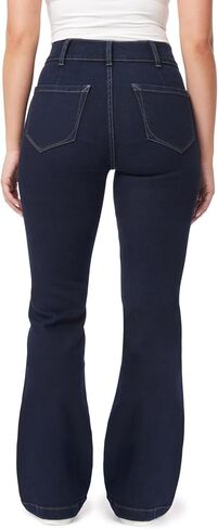 kensie Jeans Women's High-Rise Welt Flare 32-Inch Inseam, Size 0-14 in Saudi Arabia