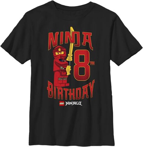 Fifth Sun Kids' Lego Ninjago Ninja Birthday 8 Boys Short Sleeve Tee Shirt in Saudi Arabia