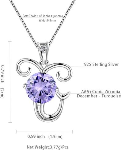 أورورا الدموع زودياك كوكبة القلائد النساء 925 فضة كريستال جوهرة قلادة زركون الميلاد مجوهرات سحر يؤرخ مجوهرات in Kuwait