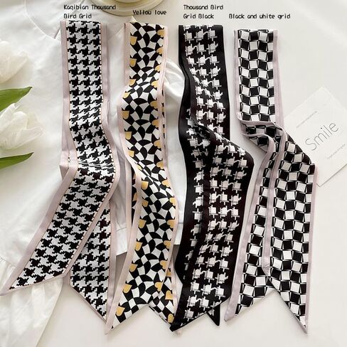 4 Pack Purse Scarf for Bags Silk Head Scarf for Hair Handbag Women Scarfs Band Hair Neck Scarves Fashion Gifts,39 in Kuwait