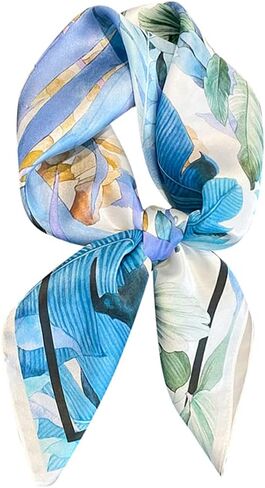 100% Pure Mulberry Silk Scarfs 27"x27" Square Scarf Women Neckerchief Headscarf hair scarf bandana Gift Packed in Saudi Arabia