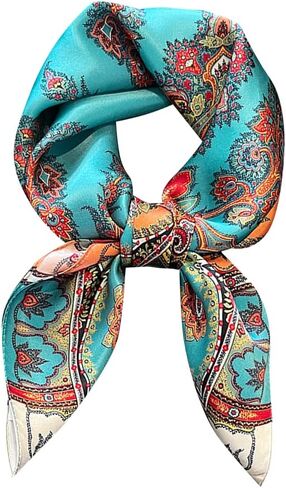 100% Pure Mulberry Silk Scarfs 27"x27" Square Scarf Women Neckerchief Headscarf hair scarf bandana Gift Packed in Saudi Arabia