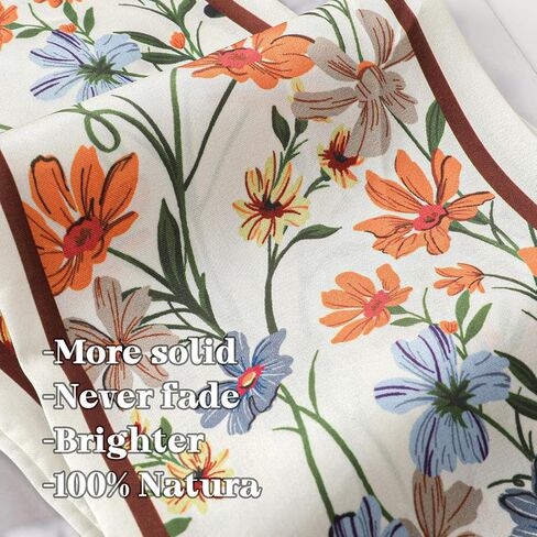 COMNICO Satin Head Scarf 58in Fashion Printed Silk Like Hair Ties Scarves Wrap for Sleeping Purse Bag Handle Accessories in Kuwait