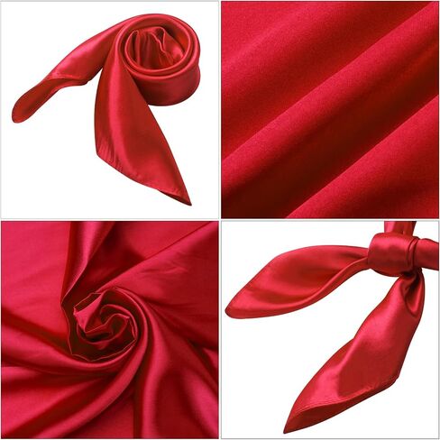 GHGMAO Silk Feeling Scarf for Women Square Stain Scarf Ladies Head Scarves Retro Neck Scarf Solid Color Slik Like Bandana in Saudi Arabia