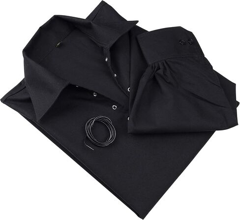 DSS Kilt- قمصان رجالي من Jacobite Ghllie Kilt زي قرصان عصر النهضة القرون الوسطى بأكمام طويلة وأربطة قميص هينلي in Kuwait