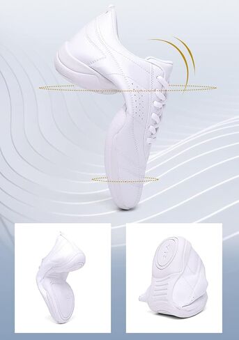WUIWUIYU Boys Girls White Lace-up School Cheer Shoes Chearleading Dancing Sports Shoe Sneakers in Saudi Arabia
