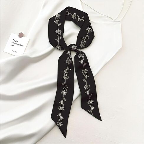QTMY 2 Pack Purse Scarf for Bags Silk Head Scarf for Hair Handbag Women Scarfs Band Hair Neck Scarves Fashion Gifts,13 in Kuwait