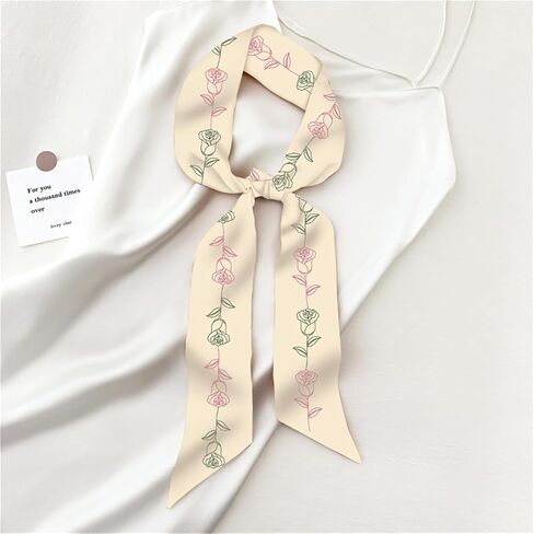 QTMY 2 Pack Purse Scarf for Bags Silk Head Scarf for Hair Handbag Women Scarfs Band Hair Neck Scarves Fashion Gifts,13 in Kuwait