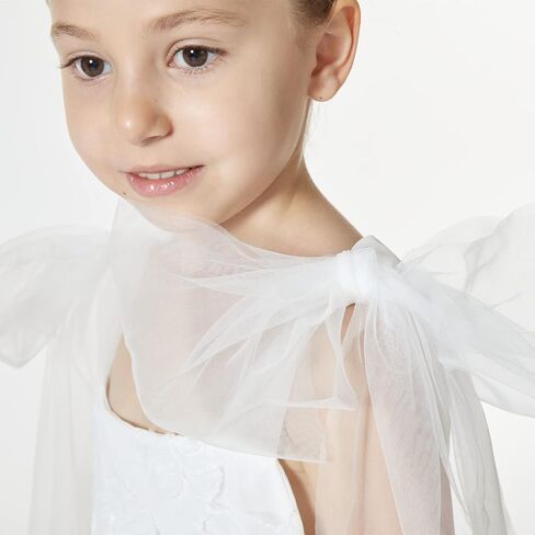 2Bunnies فتاة القوس التعادل حزام قابل للتعديل Smocked ألف خط تول حزب زهرة فتاة اللباس in Kuwait