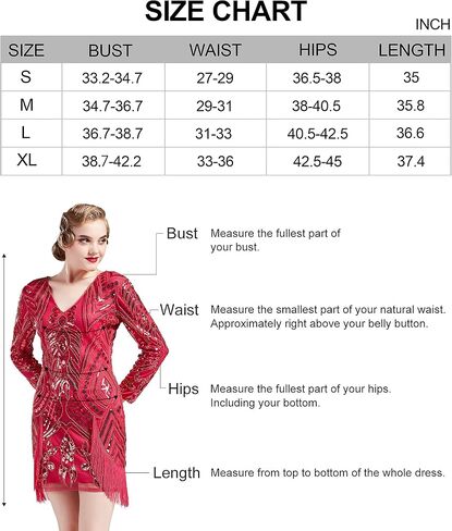 BABEYOND 1920s Flapper Long Sleeves Dress Great Gatsby Fringed Sequins Dress for Prom Party in Saudi Arabia